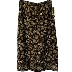 Briggs paisley midi lightweight easycare versatile skirt size XL/P